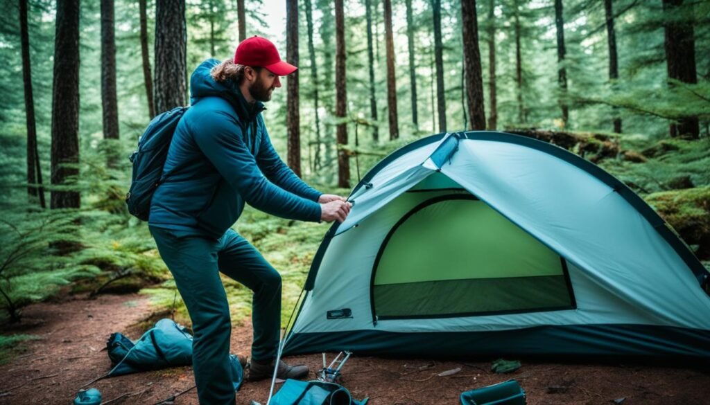 Camping tent assembly