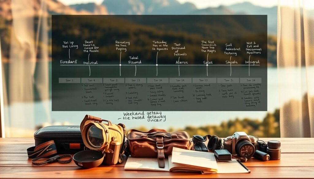 weekend trip planning timeline